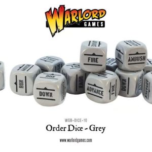 Warlord Games Bolt Action   Bolt Action Orders Dice - Grey (12) - 402616008 - 5060917990936