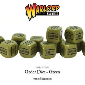 Warlord Games Bolt Action   Bolt Action Orders Dice - Green (12) - 402616011 - 5060200846964