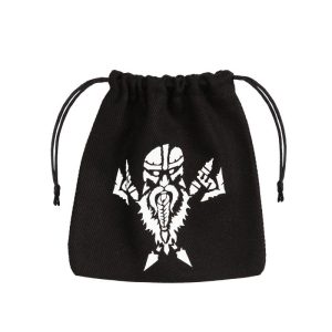 Q-Workshop    Dwarven Black & white Dice Bag - BDWA103 - 5907699493197