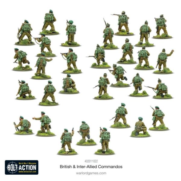 Warlord Games Bolt Action   British & Inter-Allied Commandos Plastic Box Set - 402011022 - 5060917992299