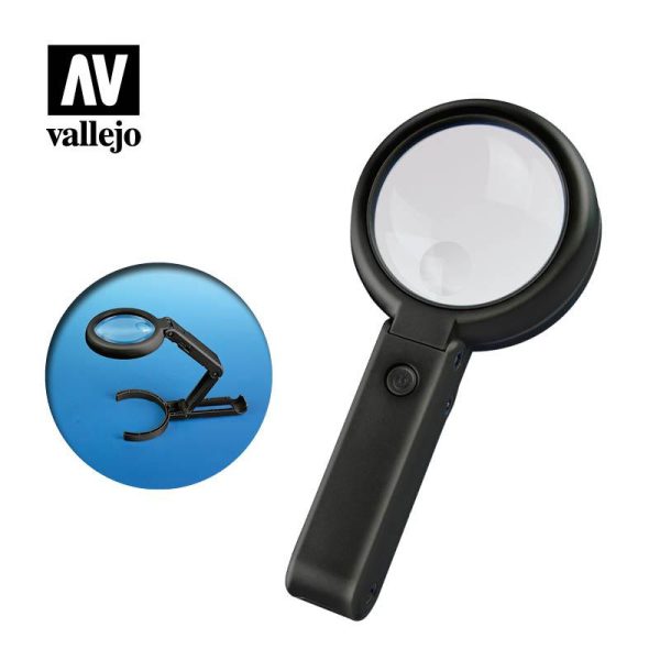 Vallejo    AV Vallejo Tools - Lightcraft Foldable LED Magnifier w/stand - VALT14002 - 8429551930567