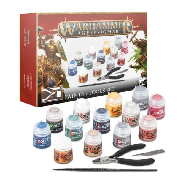 Games Workshop Age of Sigmar   Age of Sigmar Paint and Tools Set - 52170299003 - 5011921219254