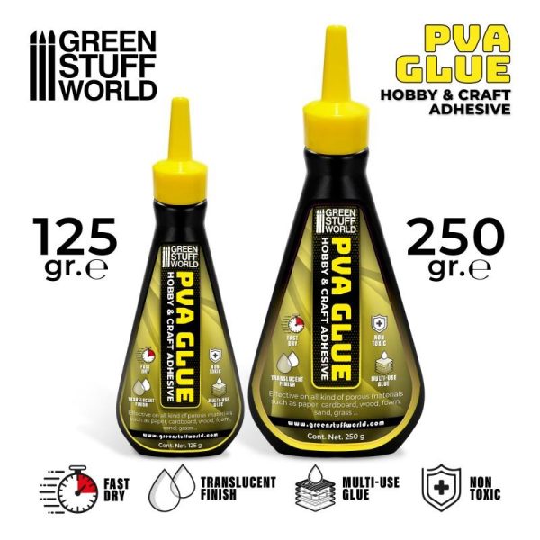 Green Stuff World    PVA glue 250gr - 8435646502243ES - 8435646502243