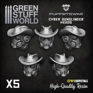 Green Stuff World    Cyber Gunslinger Heads - 5904873422769ES - 5904873422769